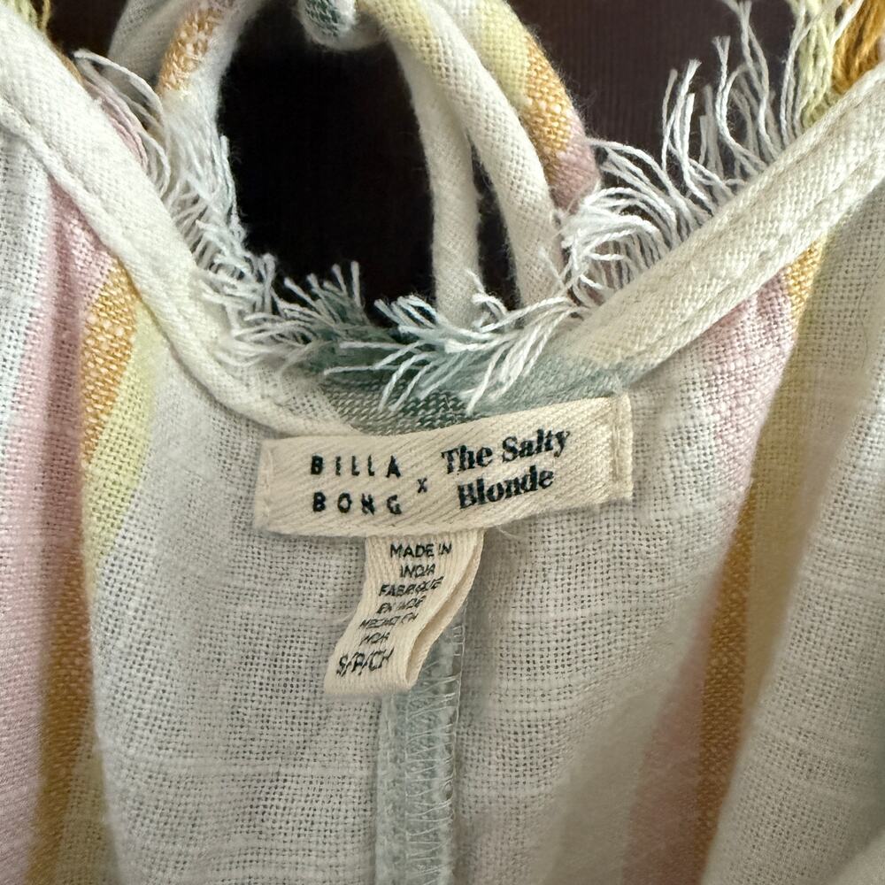 BILLABONG x THE SALTY BLONDE | Cotton Striped Mini Dress Sundress | Small - Picture 5 of 5